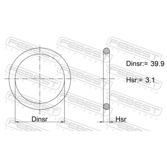 16400-011 - Gasket, coolant flange 