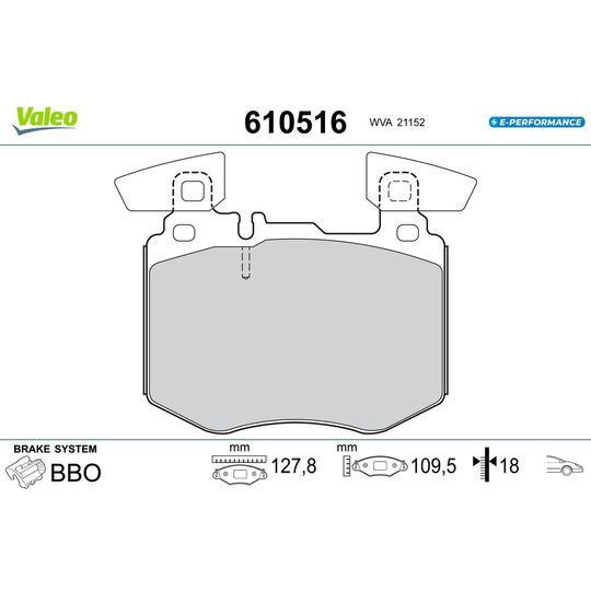 610516 - Brake Pad Set, disc brake 