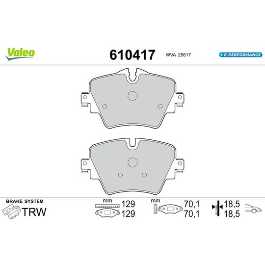 610417 - Brake Pad Set, disc brake 