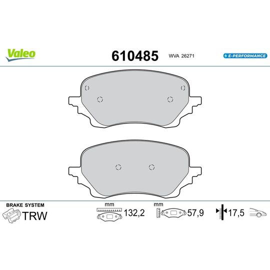 610485 - Brake Pad Set, disc brake 