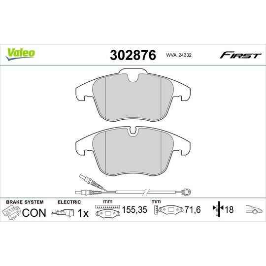 302876 - Brake Pad Set, disc brake 