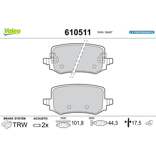 610511 - Brake Pad Set, disc brake 