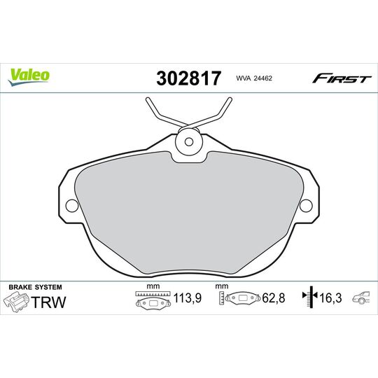 302817 - Brake Pad Set, disc brake 