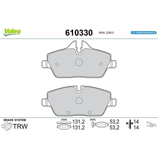 610330 - Brake Pad Set, disc brake 