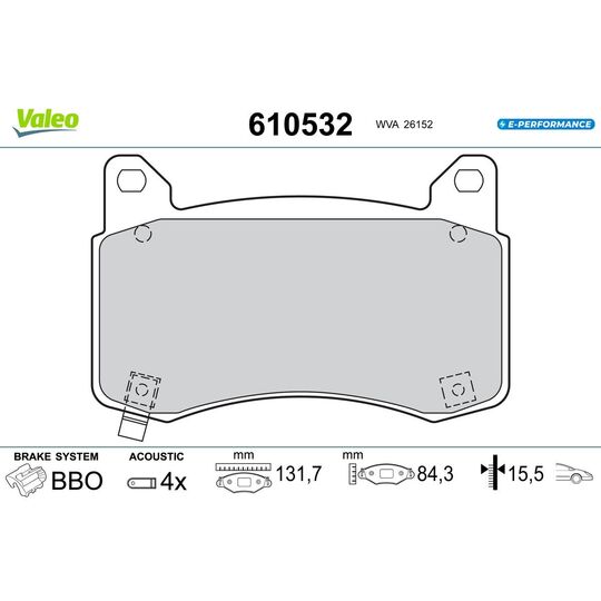 610532 - Brake Pad Set, disc brake 