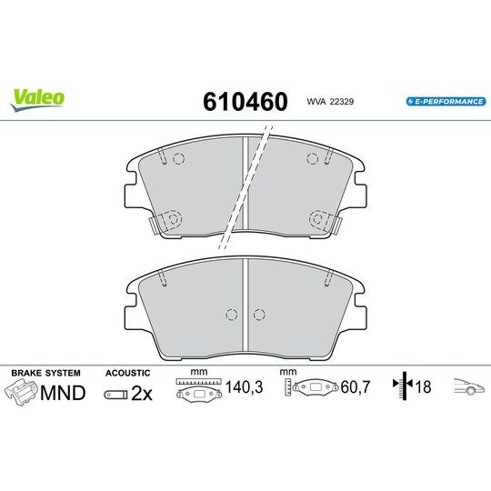 610460 - Brake Pad Set, disc brake 