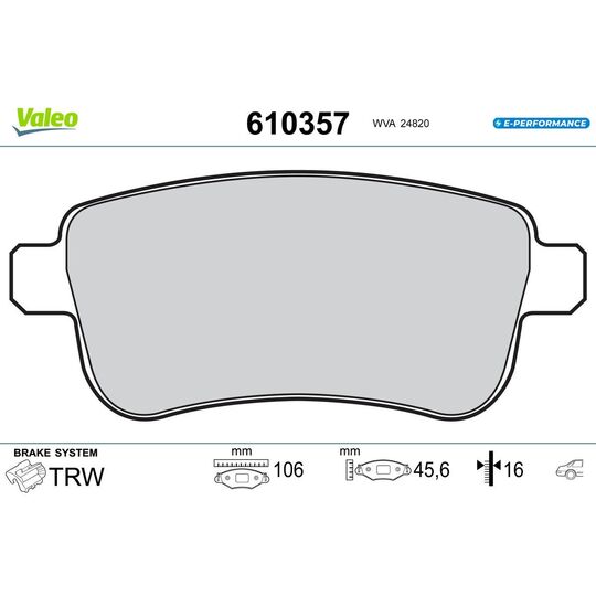 610357 - Brake Pad Set, disc brake 