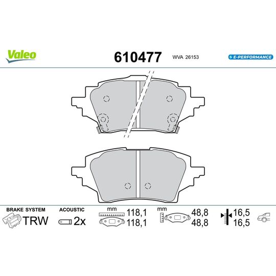 610477 - Brake Pad Set, disc brake 