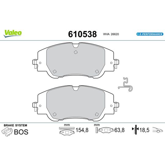 610538 - Brake Pad Set, disc brake 