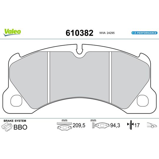 610382 - Brake Pad Set, disc brake 