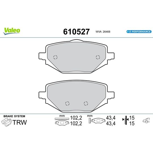 610527 - Brake Pad Set, disc brake 