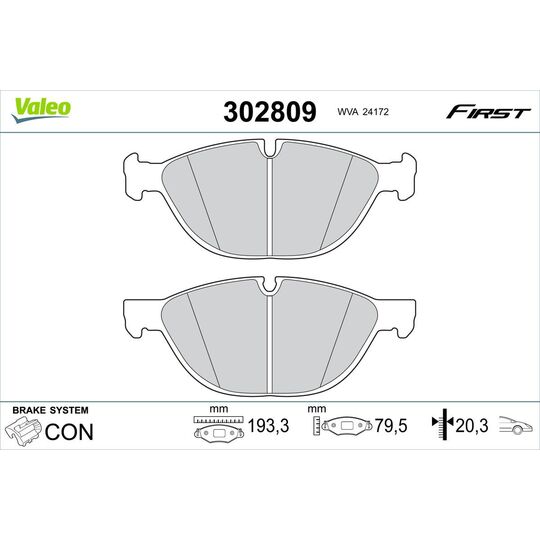 302809 - Brake Pad Set, disc brake 