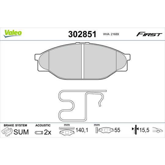 302851 - Brake Pad Set, disc brake 