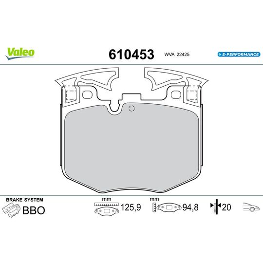 610453 - Brake Pad Set, disc brake 