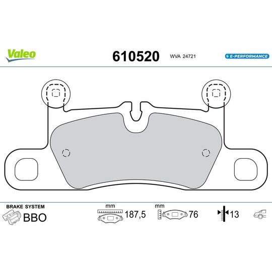 610520 - Brake Pad Set, disc brake 