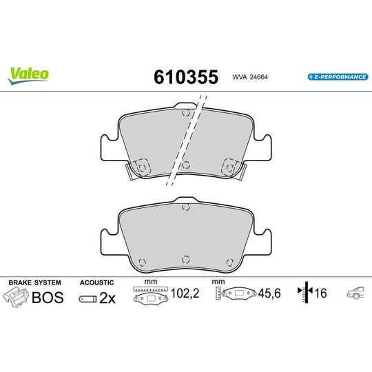 610355 - Brake Pad Set, disc brake 