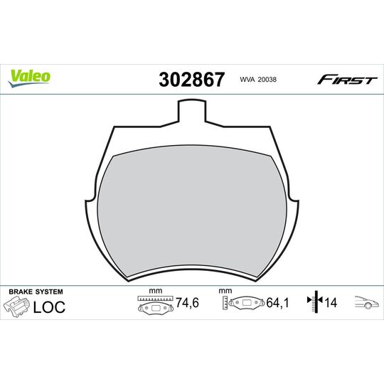 302867 - Brake Pad Set, disc brake 