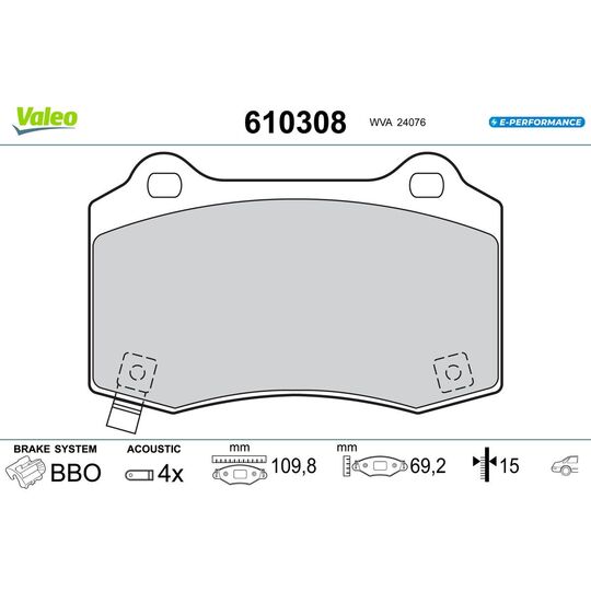 610308 - Brake Pad Set, disc brake 