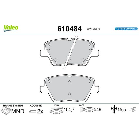 610484 - Brake Pad Set, disc brake 