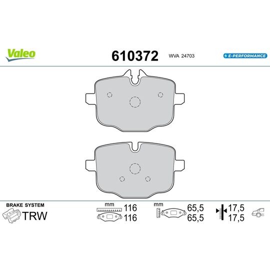 610372 - Brake Pad Set, disc brake 