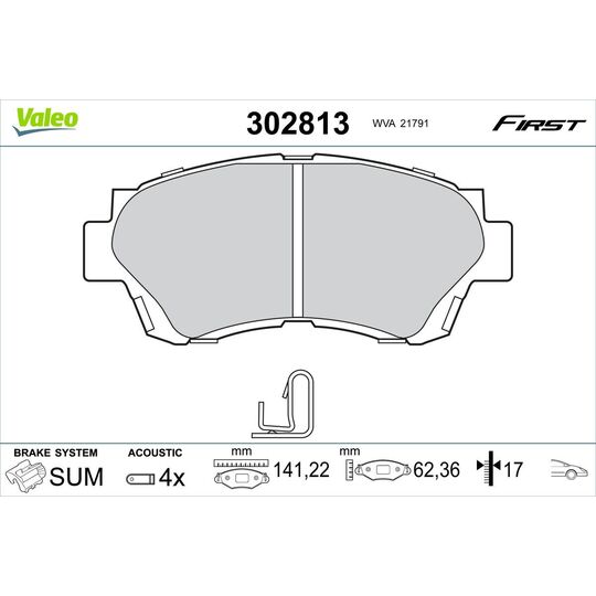 302813 - Brake Pad Set, disc brake 