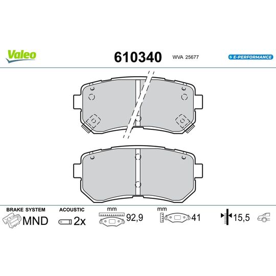 610340 - Brake Pad Set, disc brake 