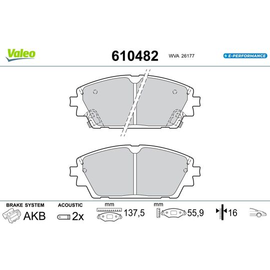 610482 - Brake Pad Set, disc brake 