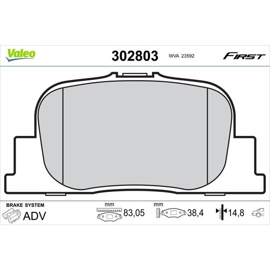 302803 - Brake Pad Set, disc brake 