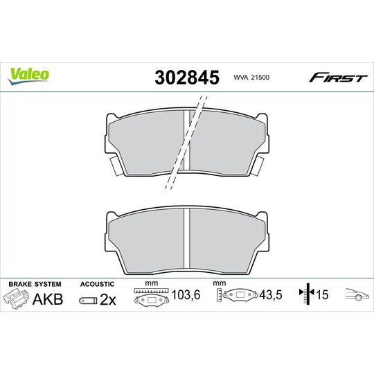 302845 - Brake Pad Set, disc brake 