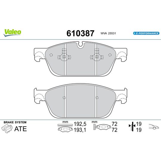 610387 - Brake Pad Set, disc brake 