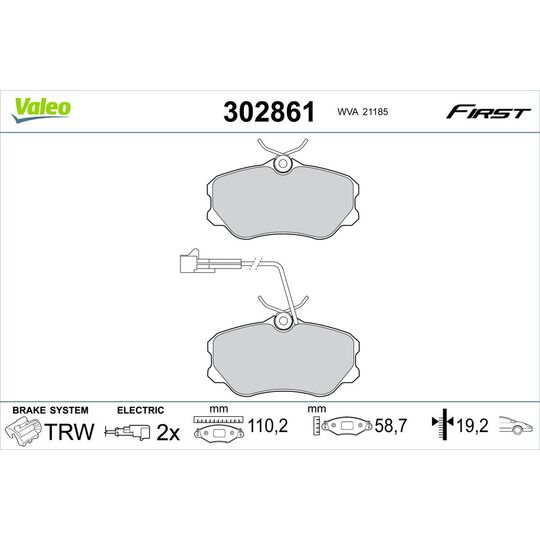 302861 - Brake Pad Set, disc brake 