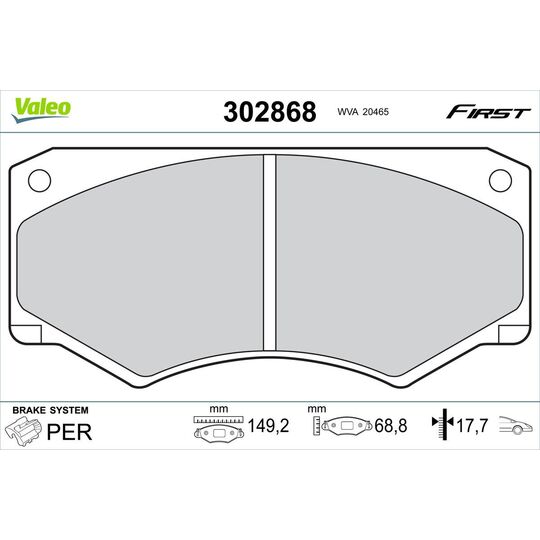 302868 - Brake Pad Set, disc brake 