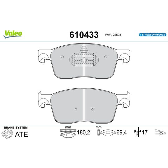 610433 - Brake Pad Set, disc brake 