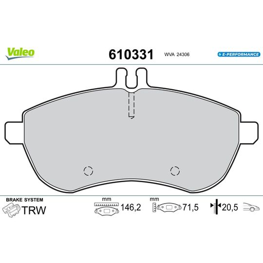 610331 - Brake Pad Set, disc brake 