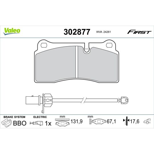 302877 - Brake Pad Set, disc brake 