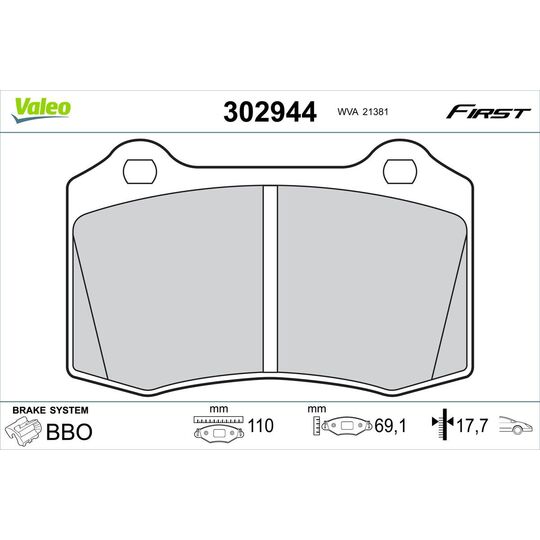 302944 - Brake Pad Set, disc brake 