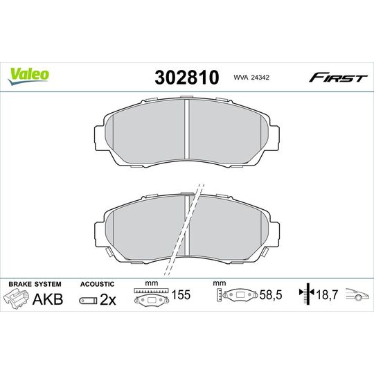 302810 - Brake Pad Set, disc brake 