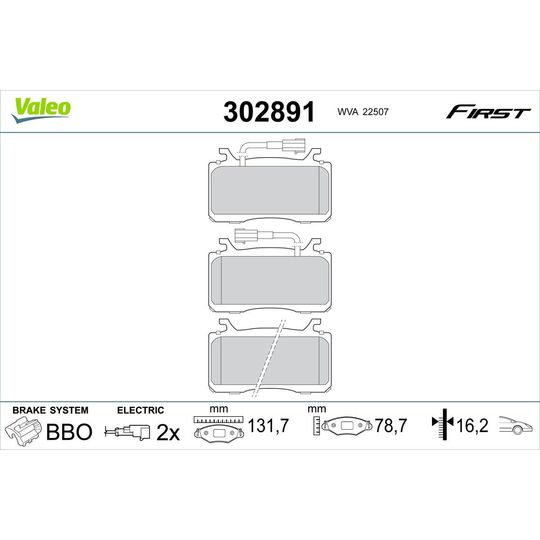 302891 - Brake Pad Set, disc brake 