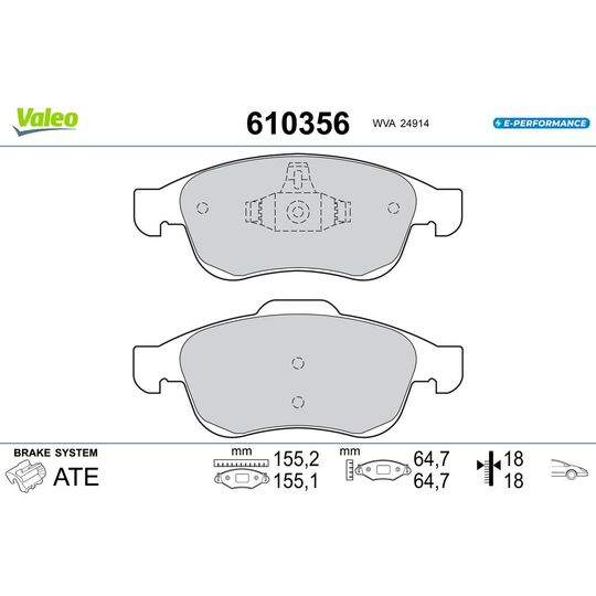 610356 - Brake Pad Set, disc brake 