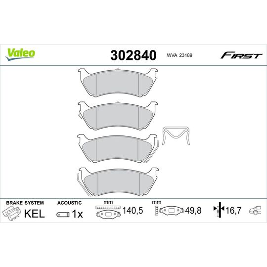 302840 - Brake Pad Set, disc brake 