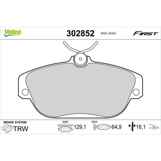 302852 - Brake Pad Set, disc brake 