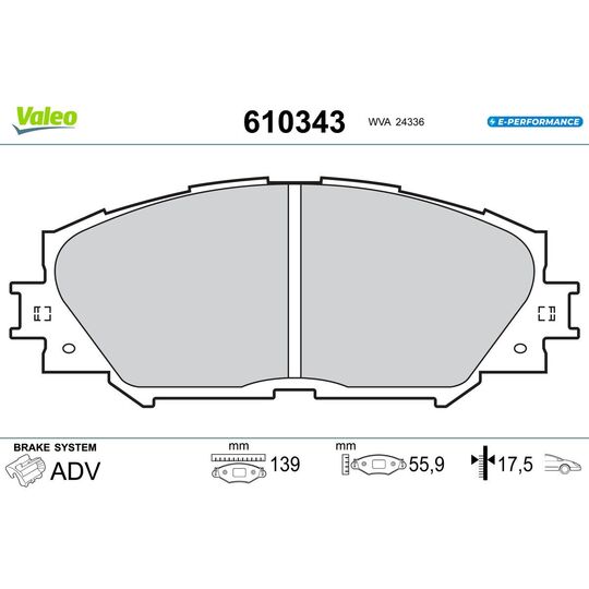 610343 - Brake Pad Set, disc brake 