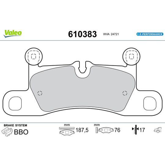 610383 - Brake Pad Set, disc brake 