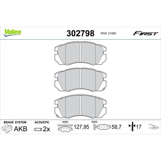 302798 - Brake Pad Set, disc brake 