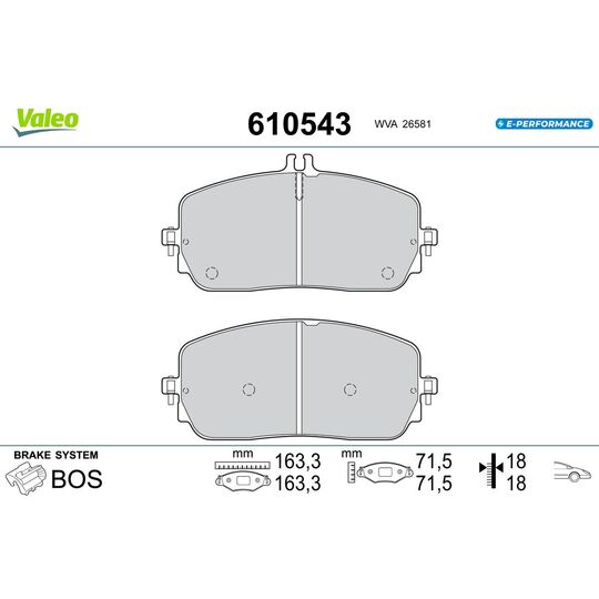 610543 - Brake Pad Set, disc brake 