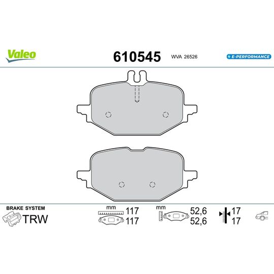 610545 - Brake Pad Set, disc brake 