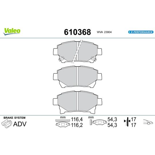 610368 - Brake Pad Set, disc brake 