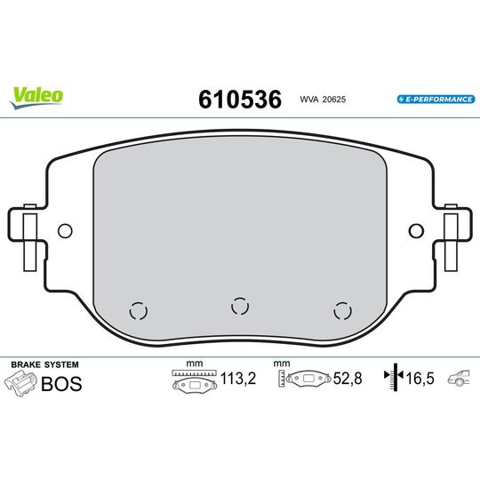 610536 - Brake Pad Set, disc brake 