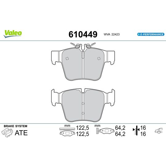 610449 - Brake Pad Set, disc brake 