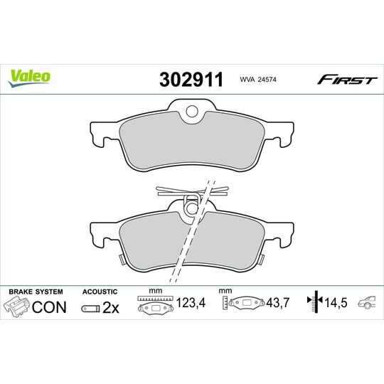 302911 - Brake Pad Set, disc brake 